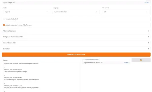 Whisper-WebUI screenshot 1